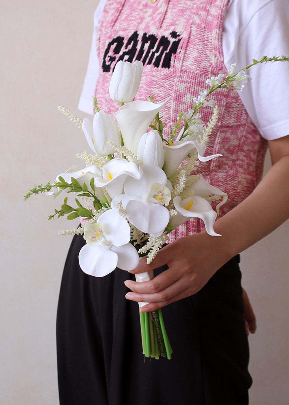 Calla and Tulips Bridal Bouquet