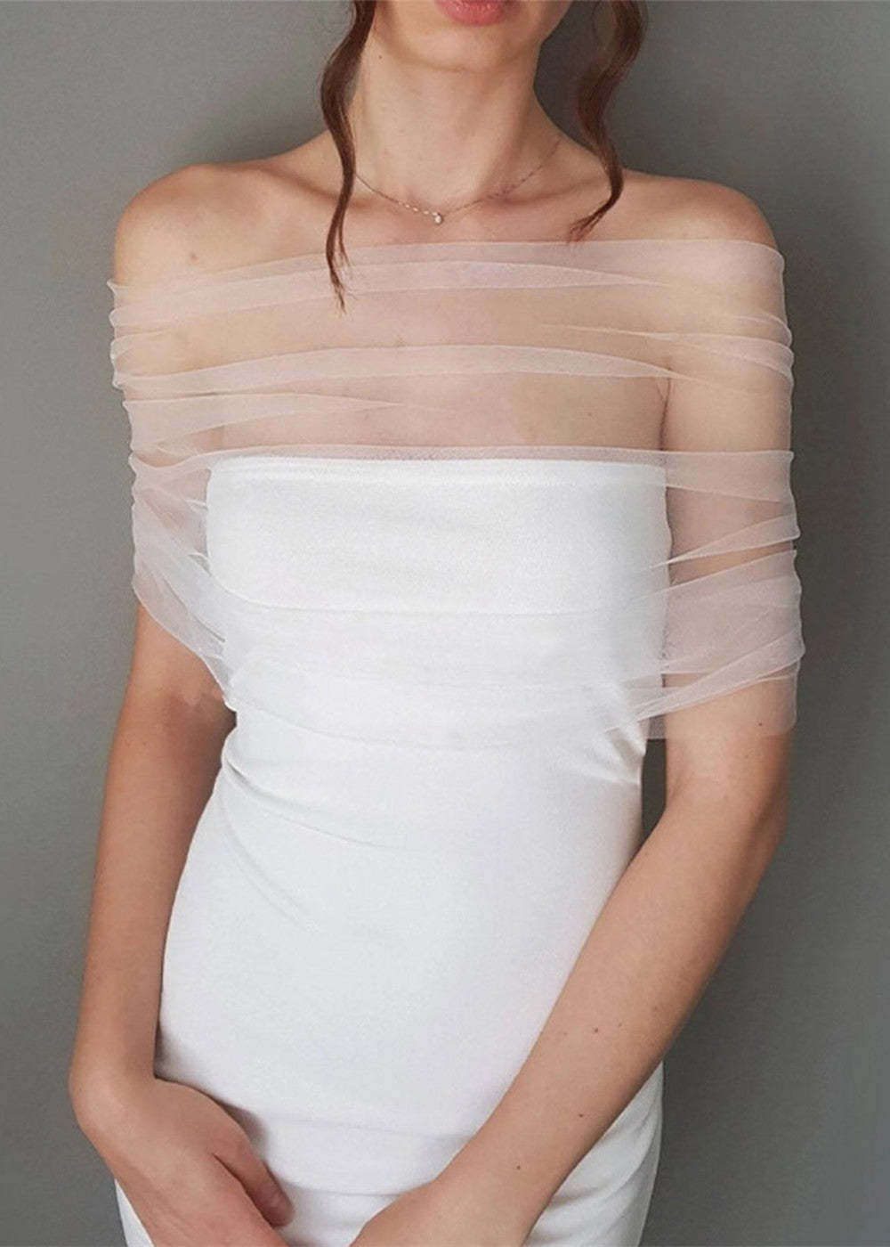 Tulle Bridal Wedding Cover Up Wrap