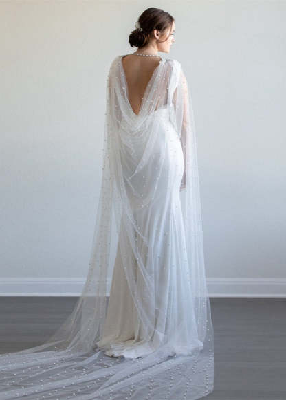 Wedding Tulle Lace Wrap Shoulder Cape
