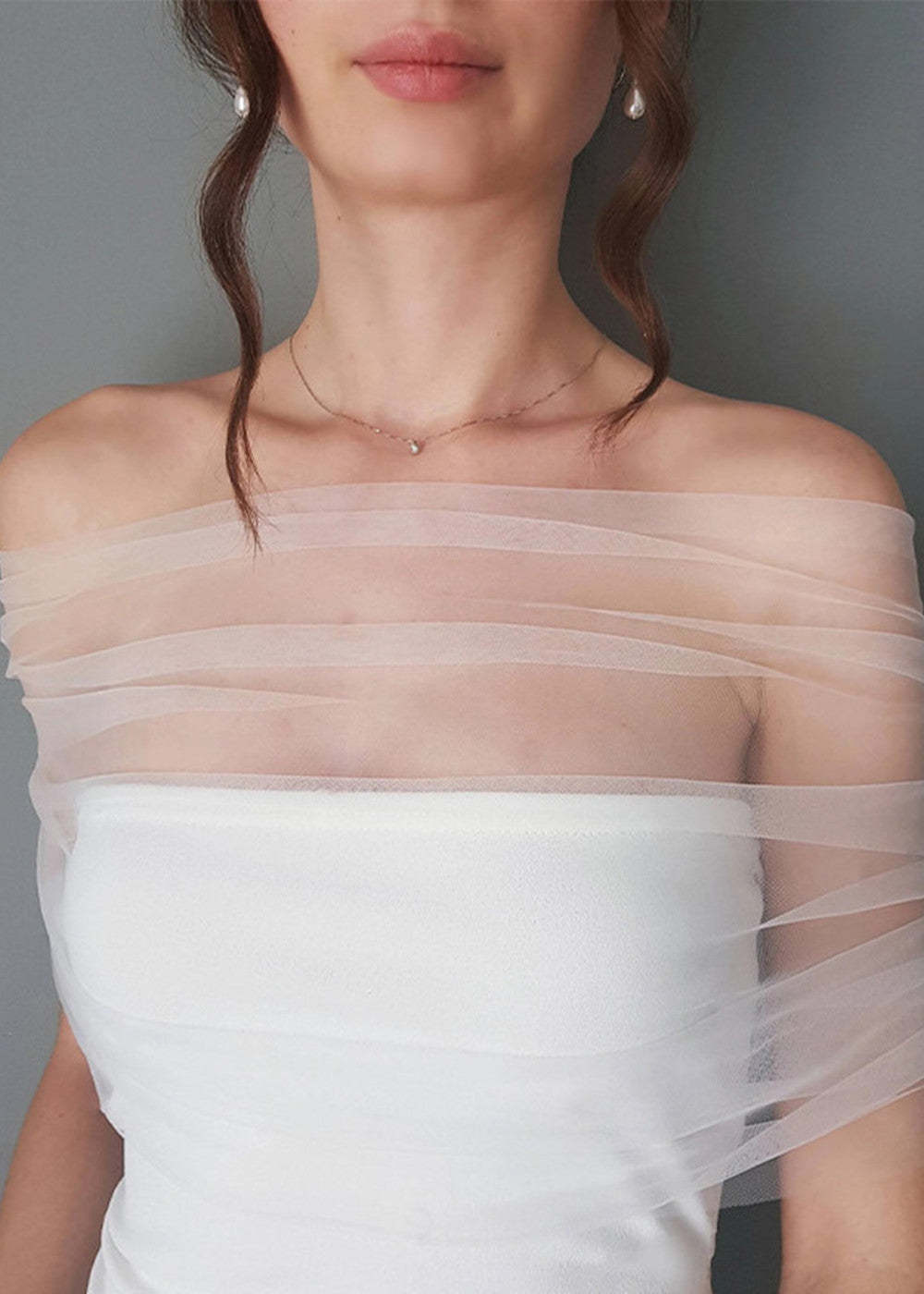 Tulle Bridal Wedding Cover Up Wrap