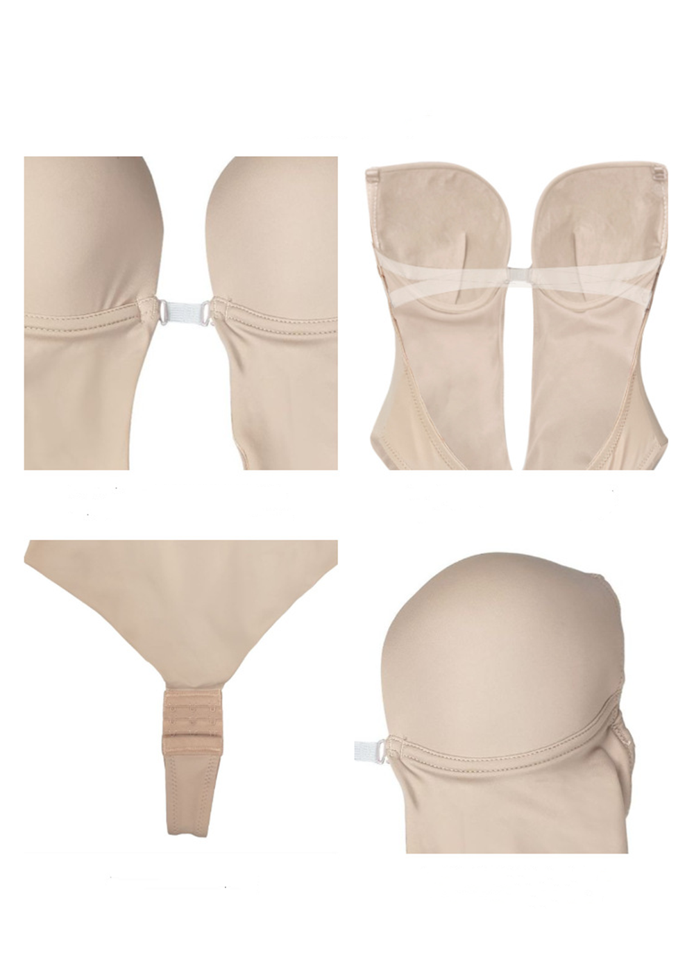 Strapless Body Shaper U Plunge Backless Shapewear
