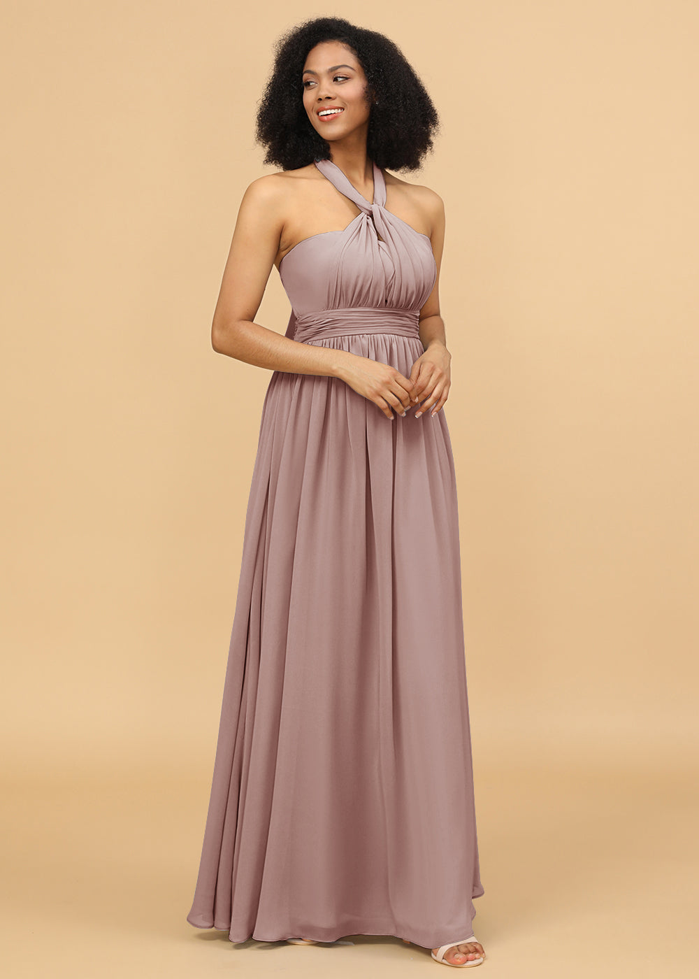 Multiway Wrap Chiffon Maxi Bridesmaid Dress