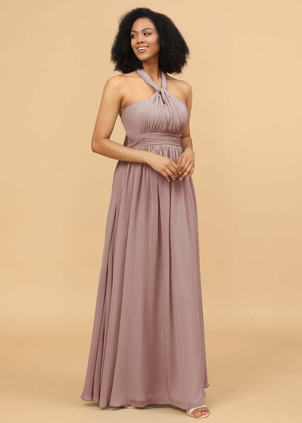 Multiway Wrap Chiffon Maxi Bridesmaid Dress