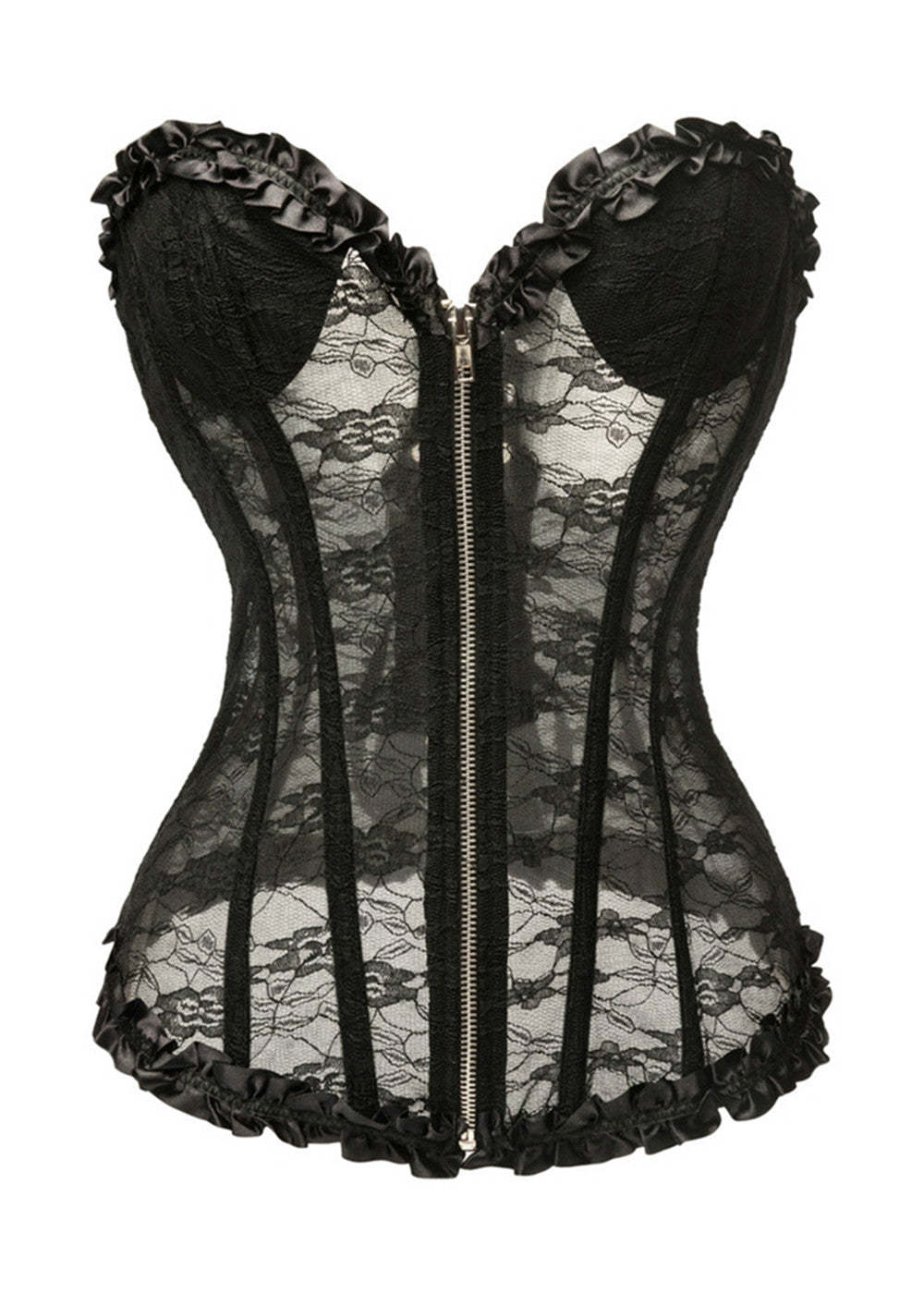 Bridal shapewear Lace up Satin Boned Corset