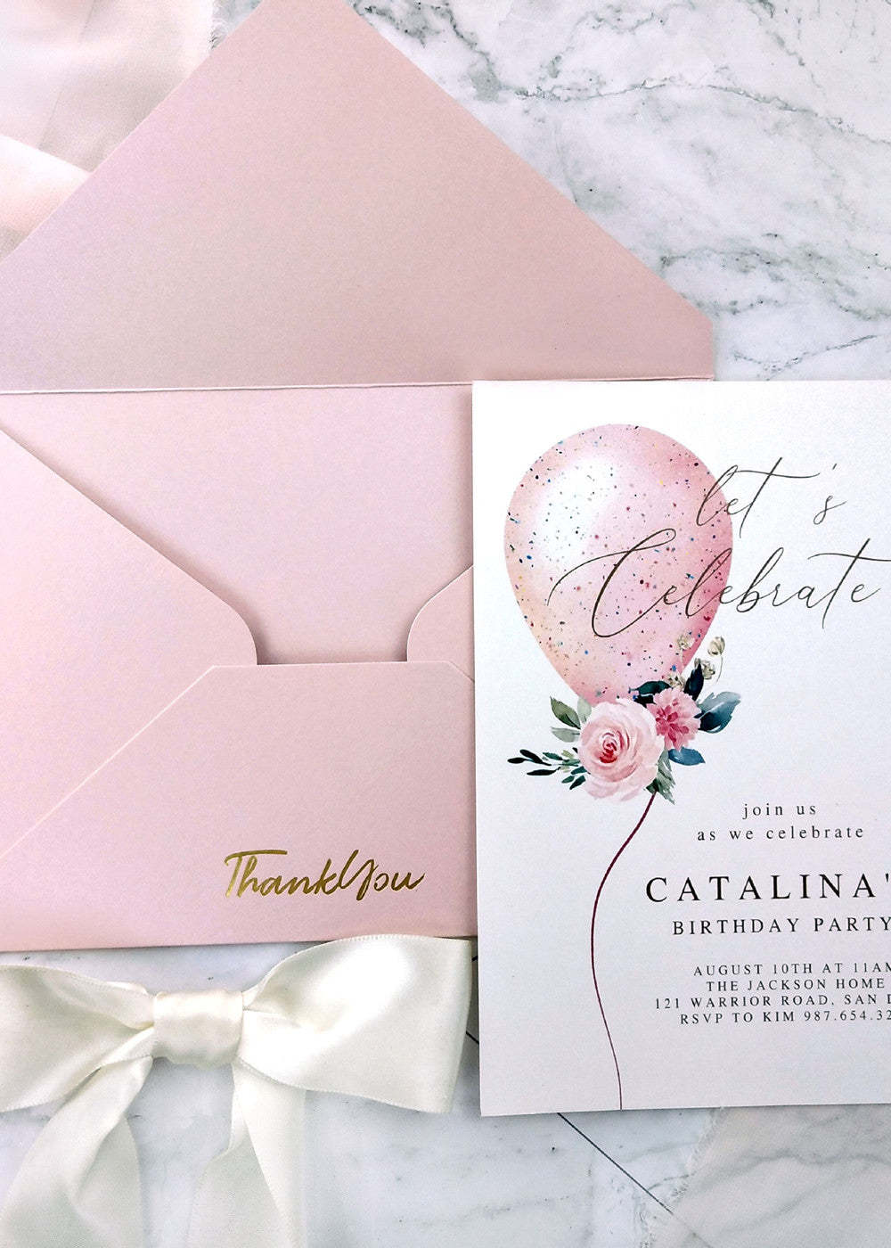 Pearl paper Invitation for Wedding or Party
