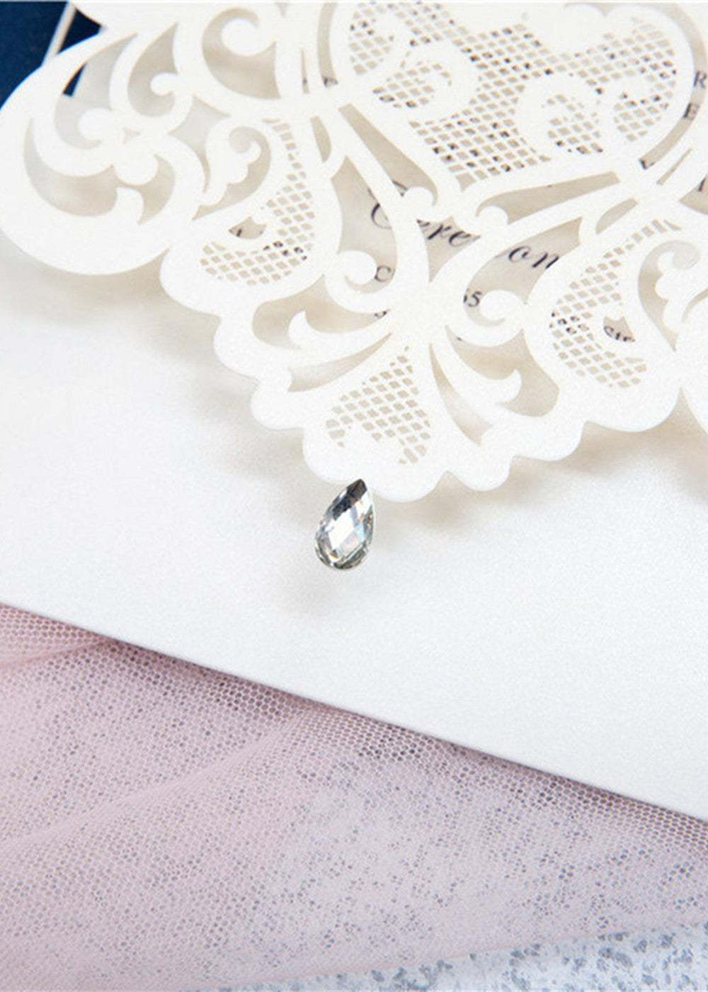 10 PCS Cut Hollow Out Wedding Invitation Cards