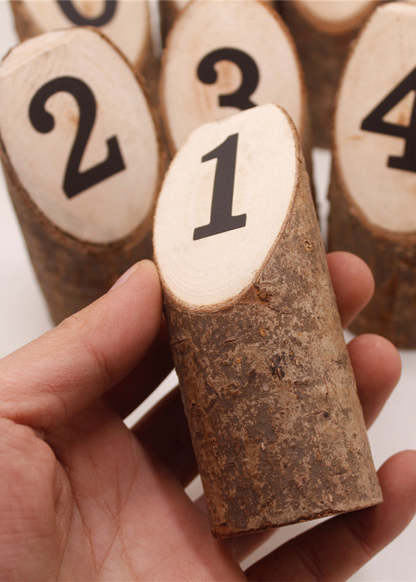 Rustic Wooden 1-10 Table Numbers Wedding Decor