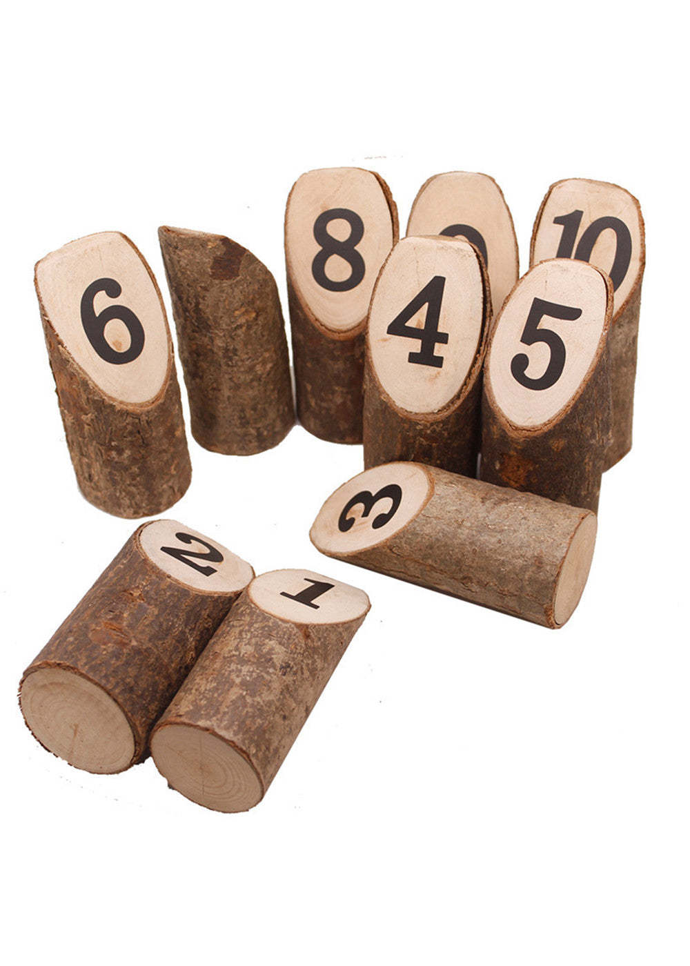Rustic Wooden 1-10 Table Numbers Wedding Decor