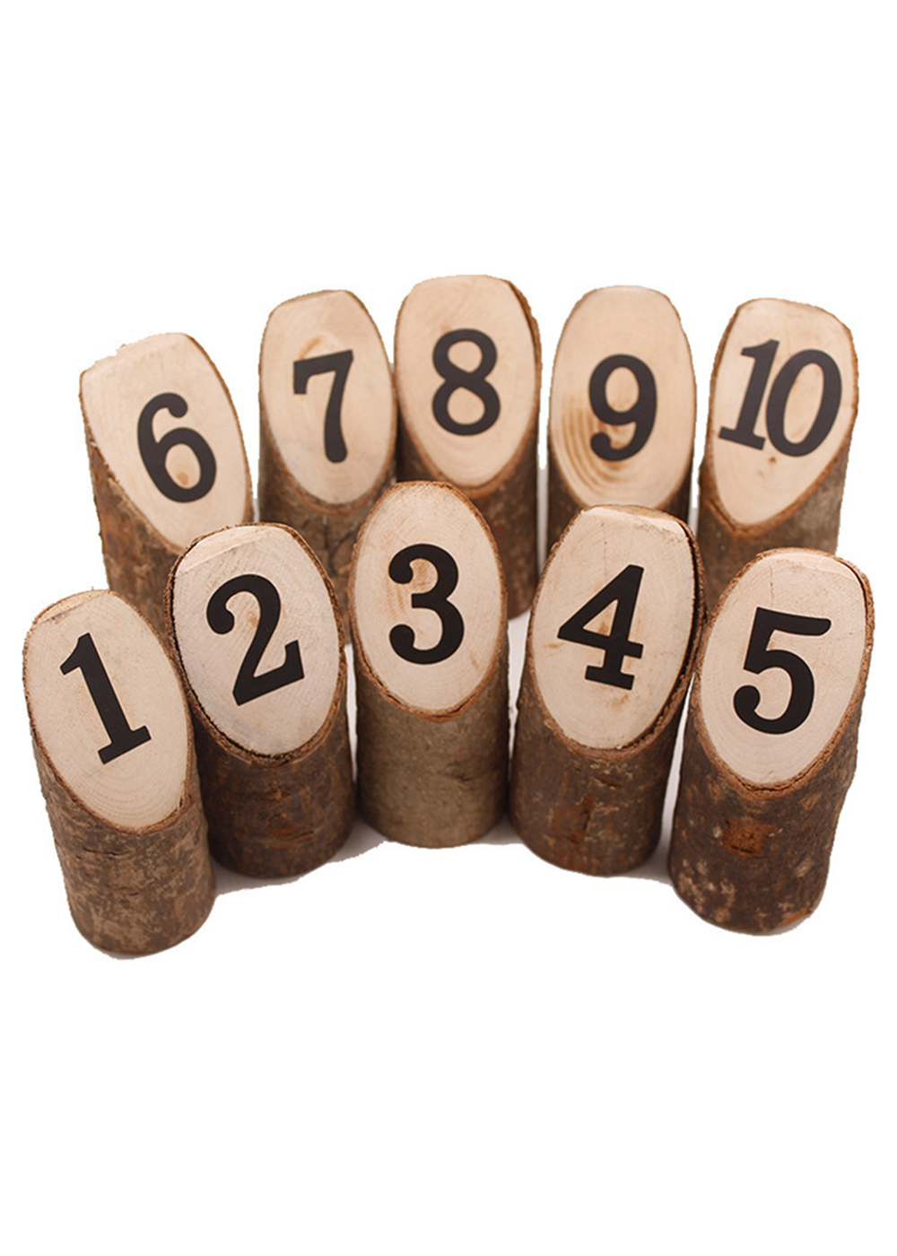 Rustic Wooden 1-10 Table Numbers Wedding Decor