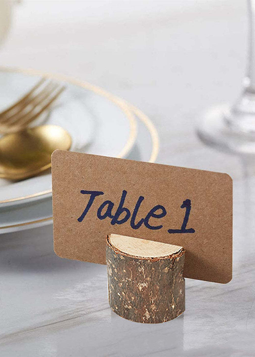 10 PCS Rustic Table Number Holders Stands