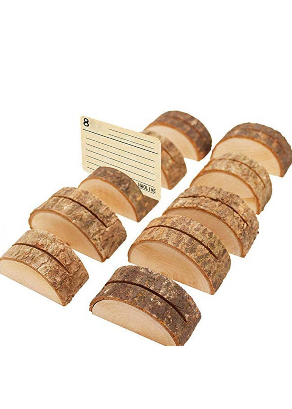 10 PCS Wood Place Card Holder