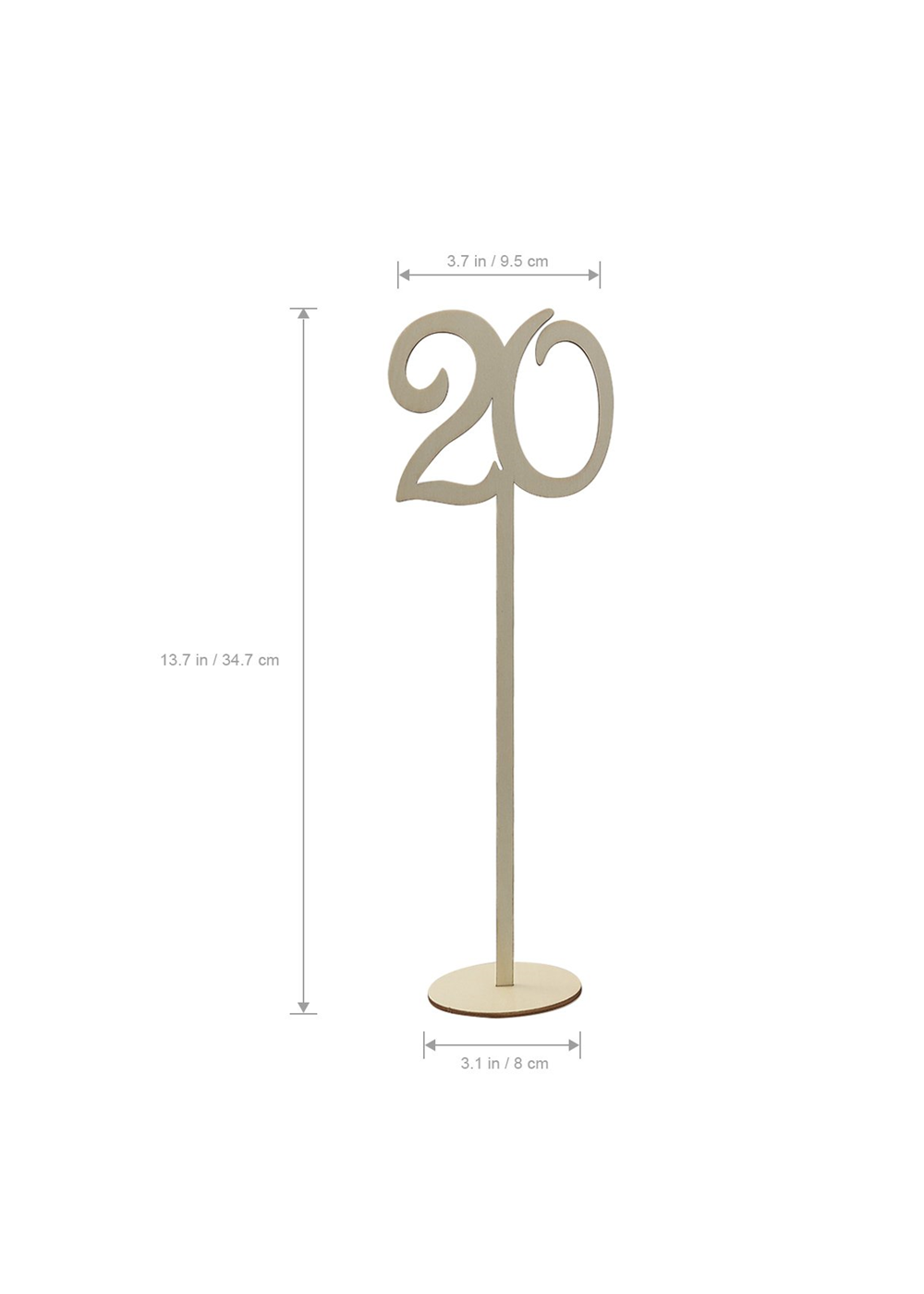 10 PCS Wood Table Numbers for Wedding