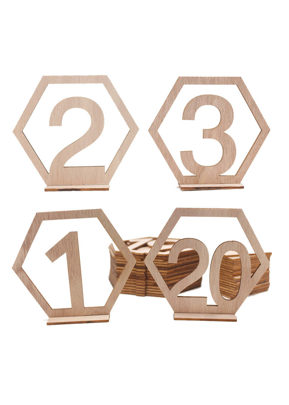 1 to 20 Wooden Table Number Set
