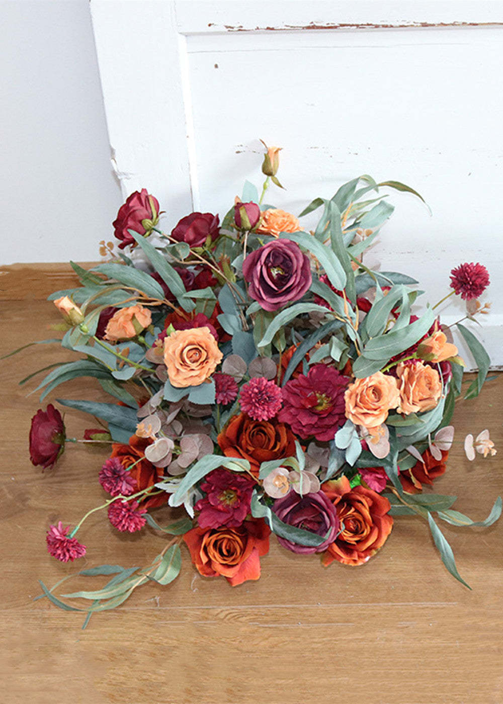 Champagne and Orange Wedding Archway Flower