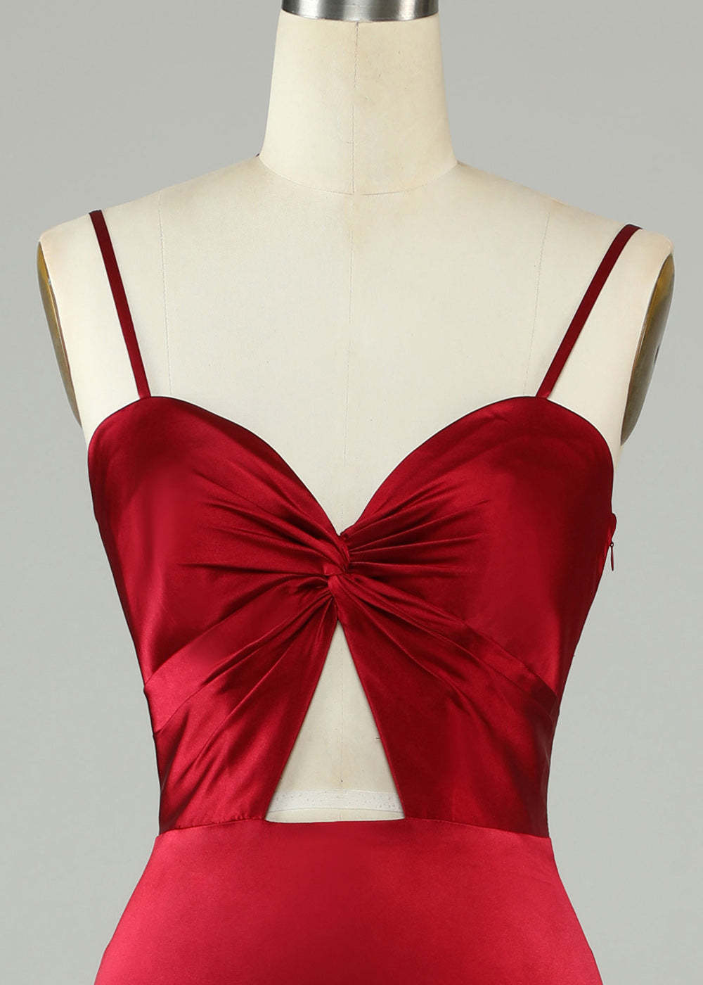 Tea Length A-line Sweetheart Neck Spaghetti Strap Bridesmaid Dress