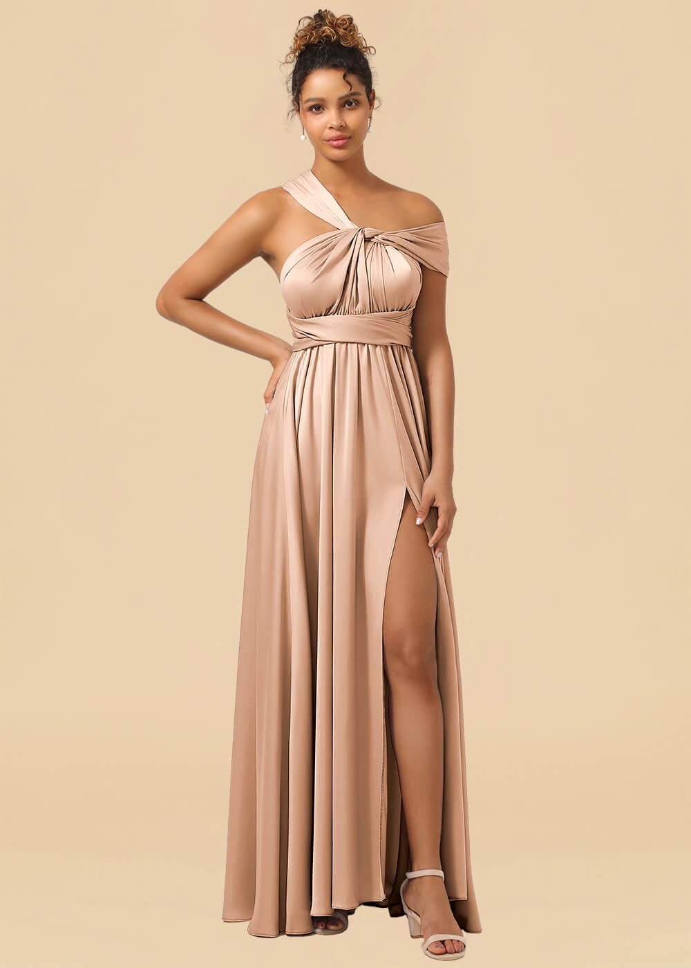 Convertible Satin Dress