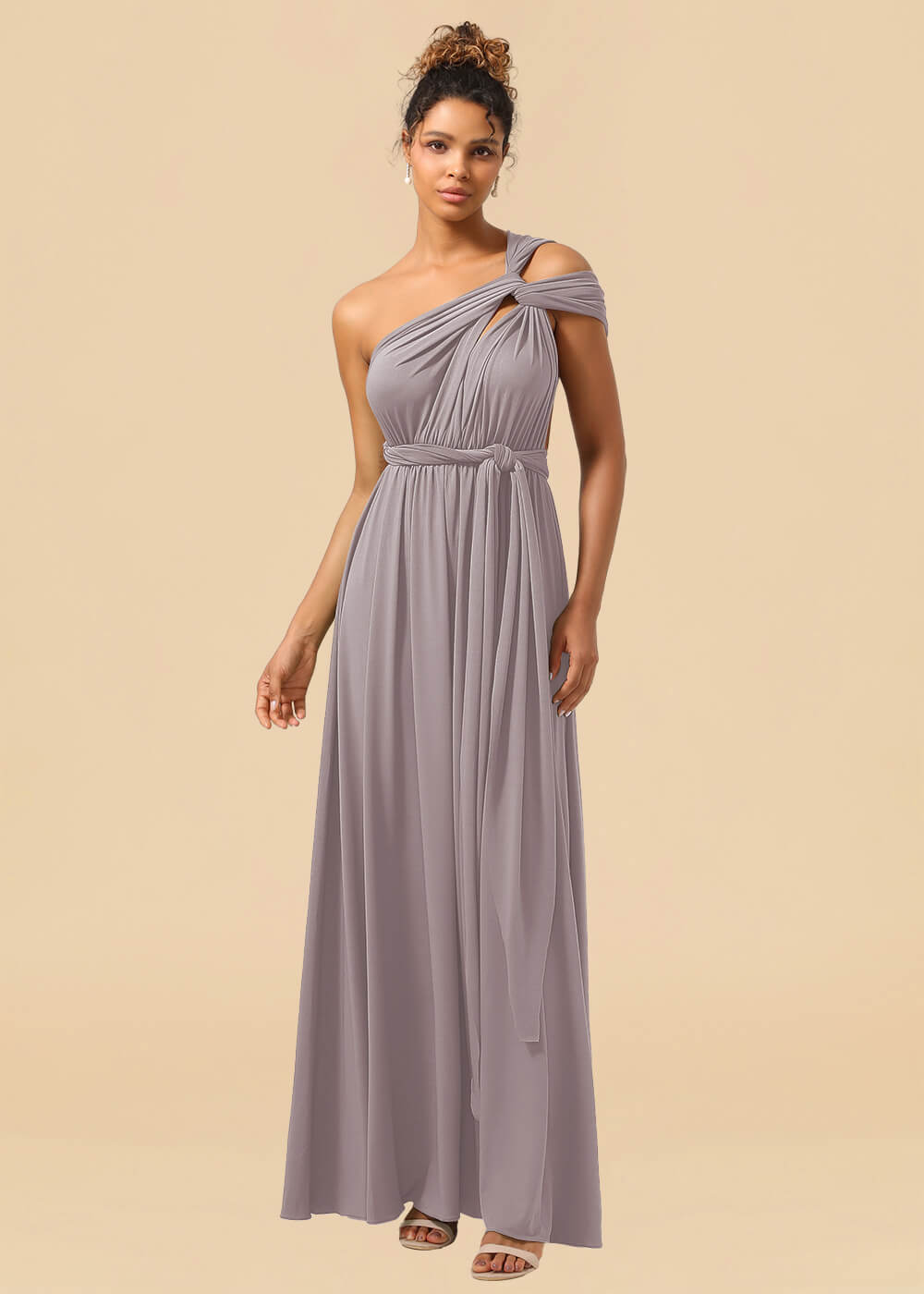 Convertible Spandex A-line Floor Length Bridesmaid Dress