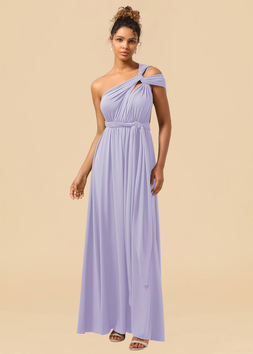 Convertible Spandex A-line Floor Length Bridesmaid Dress