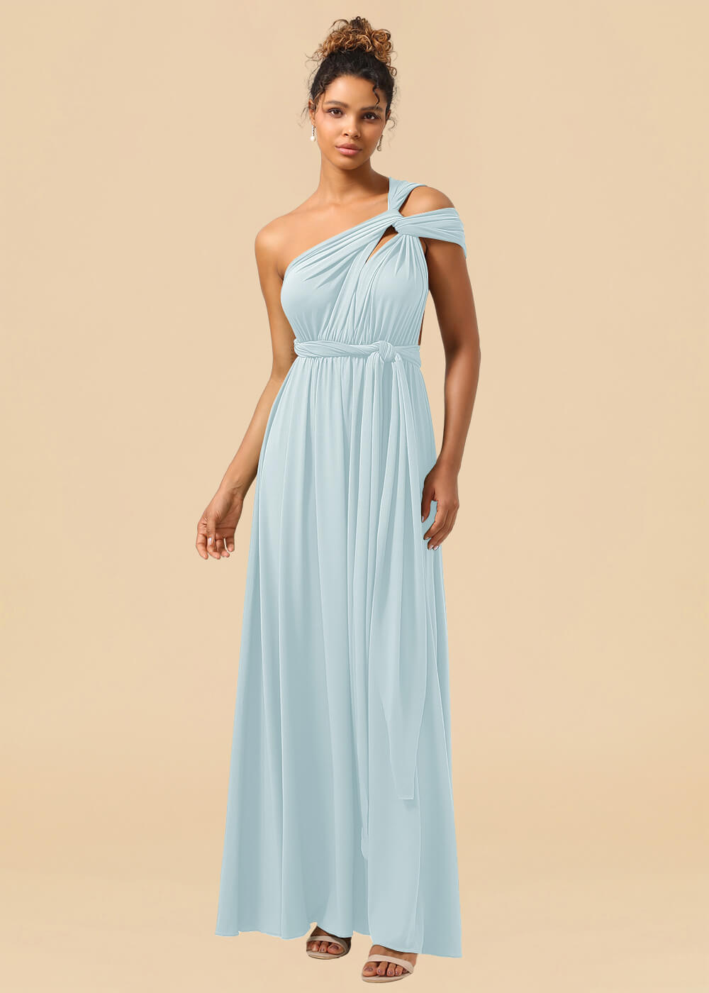 Convertible Spandex A-line Floor Length Bridesmaid Dress