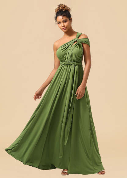 Convertible Spandex A-line Floor Length Bridesmaid Dress
