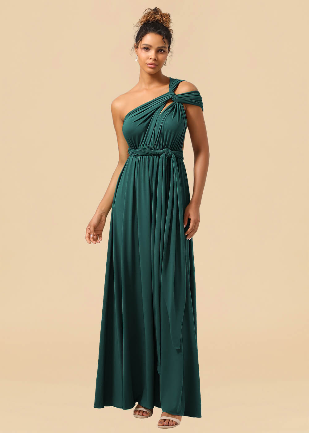 Convertible Spandex A-line Floor Length Bridesmaid Dress