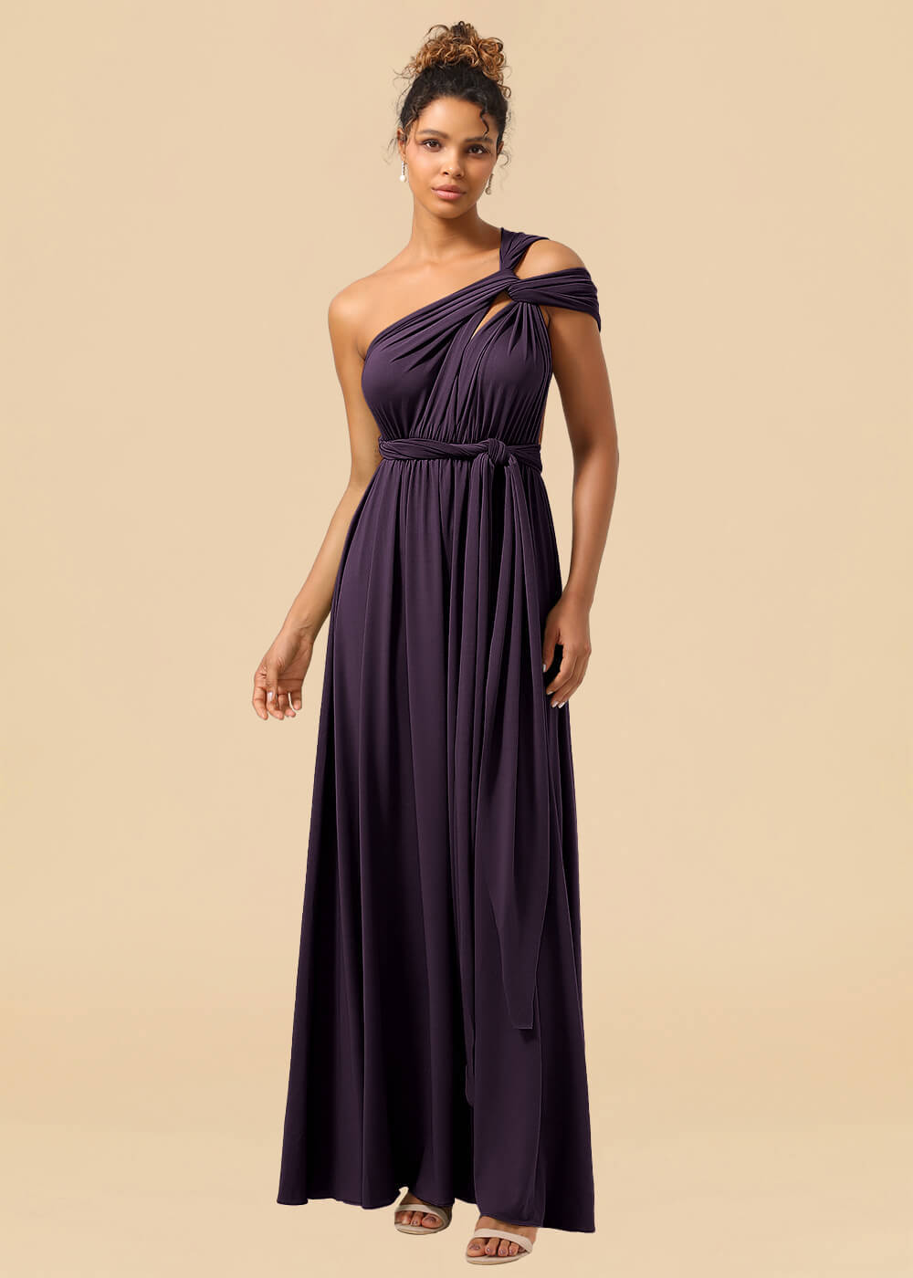 Convertible Spandex A-line Floor Length Bridesmaid Dress