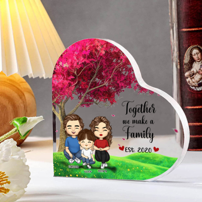 Personalized Heart Acrylic Plaque Together We Make a Family Mothers Day Gift | Jessemade