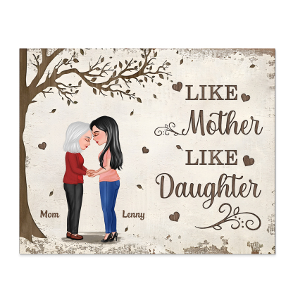 Personalized Wooden Plaque LIKE Mother LIKE Daughter Gift for Mom | Jessemade