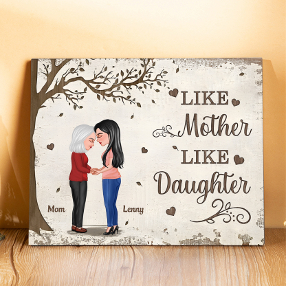 Personalized Wooden Plaque LIKE Mother LIKE Daughter Gift for Mom | Jessemade