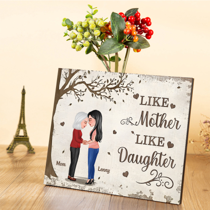 Personalized Wooden Plaque LIKE Mother LIKE Daughter Gift for Mom | Jessemade