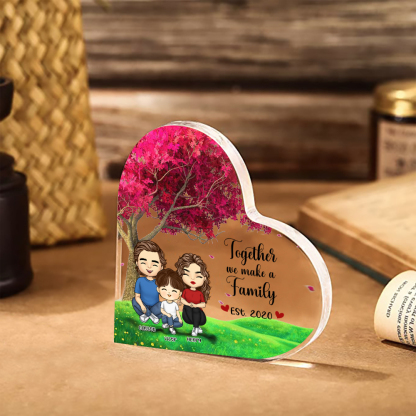 Personalized Heart Acrylic Plaque Together We Make a Family Mothers Day Gift | Jessemade