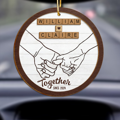 Personalized Wooden Plaque Together Since Pinky Promise Crossword Gift for Couple | Jessemade
