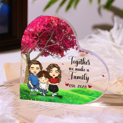 Personalized Heart Acrylic Plaque Together We Make a Family Mothers Day Gift | Jessemade