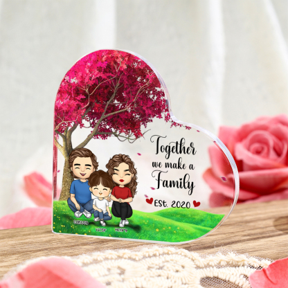 Personalized Heart Acrylic Plaque Together We Make a Family Mothers Day Gift | Jessemade