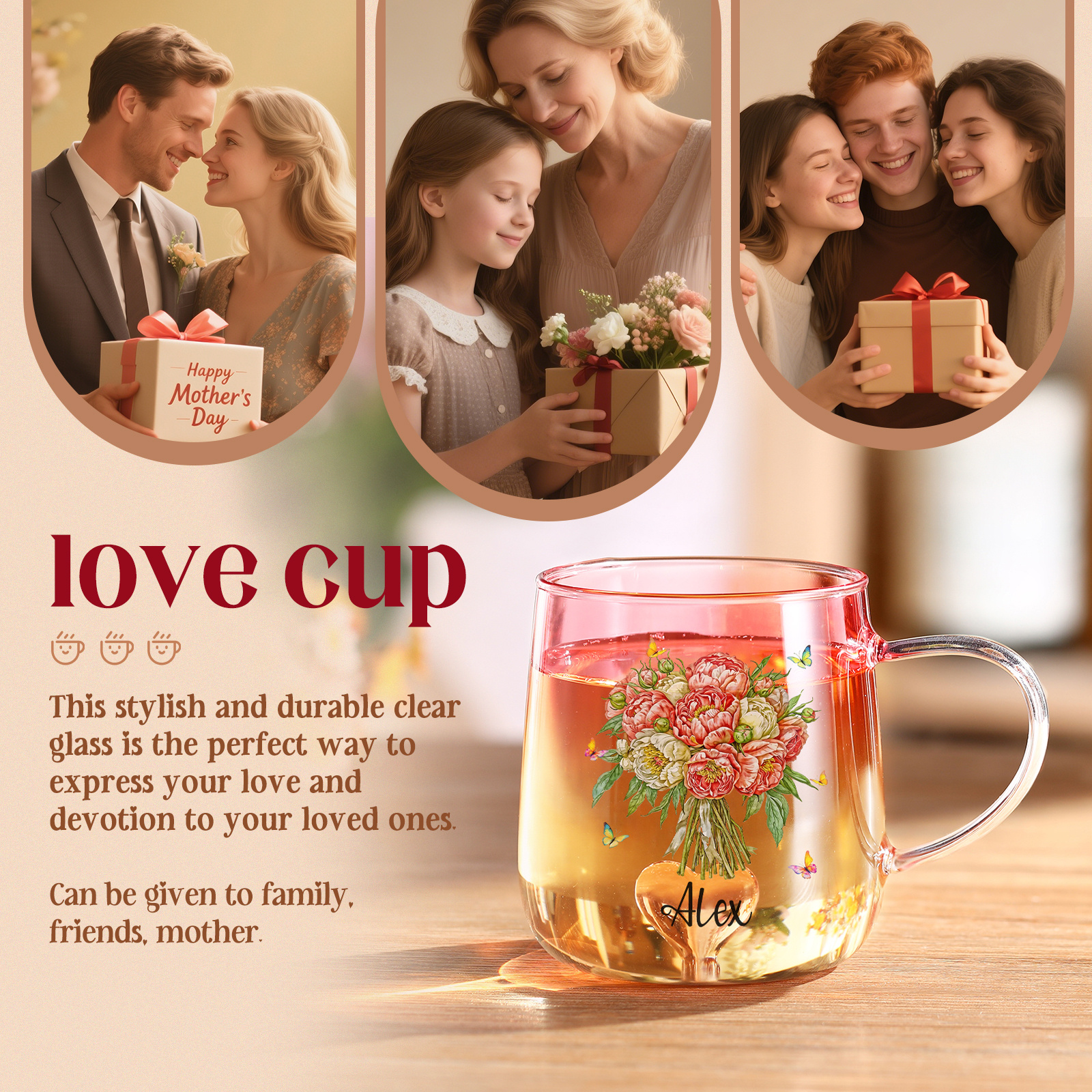 Gifts For Women Personalized Mugs MINIVINE Personalized Gift, Custom Name  Mug, Birth Month Flower Mug, Family Birth Flower Coffee Mug, Gift For  Sister, Gift For Grandparents.… (Style 4 Gift For Friends