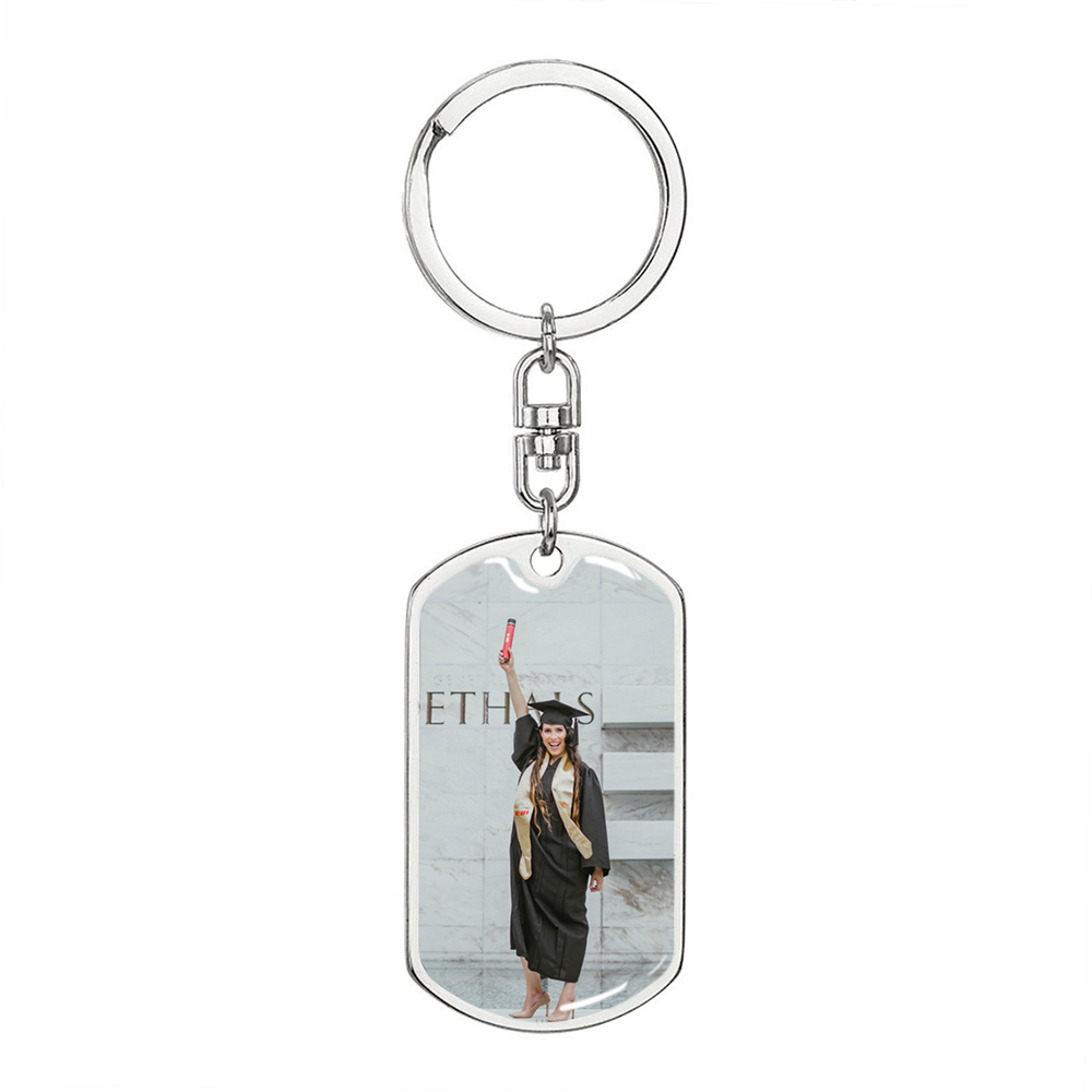 2022 Graduation Gifts Personalized Photo Keychain, "Success is the ability to go from one failure"