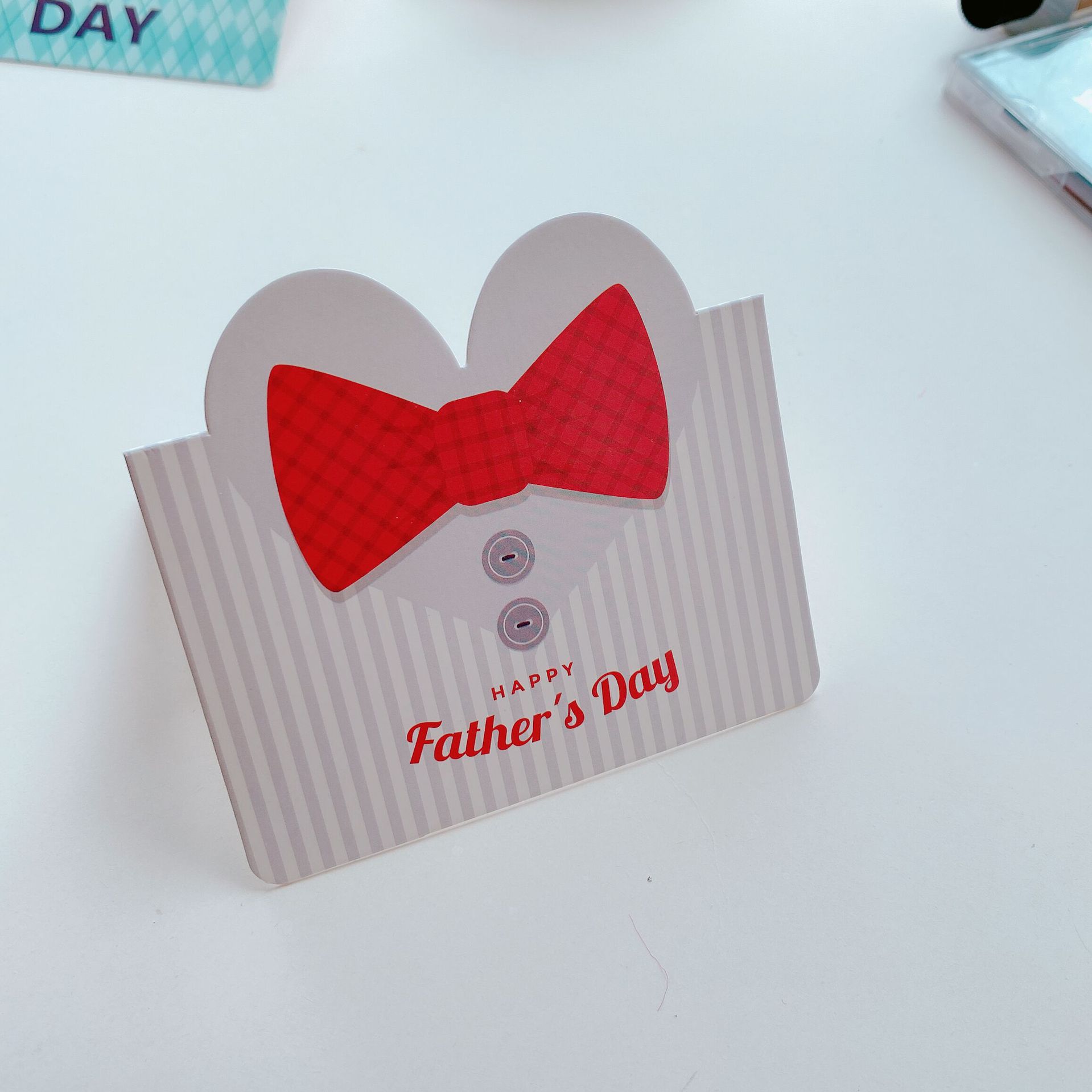 Warm Gift Card For Dad, Father's Day Bow Tie Card