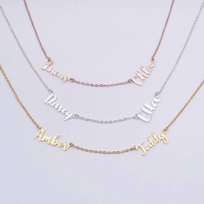 Personalized Necklace Custom 2 Name Necklace Gift For Women