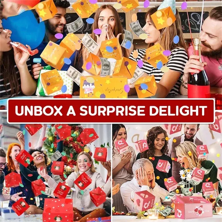 Christmas Surprise Gift Box Red Bounce Gift Box Green Pop-Up Box Bouncing Romantic Gift Box | Jessmade