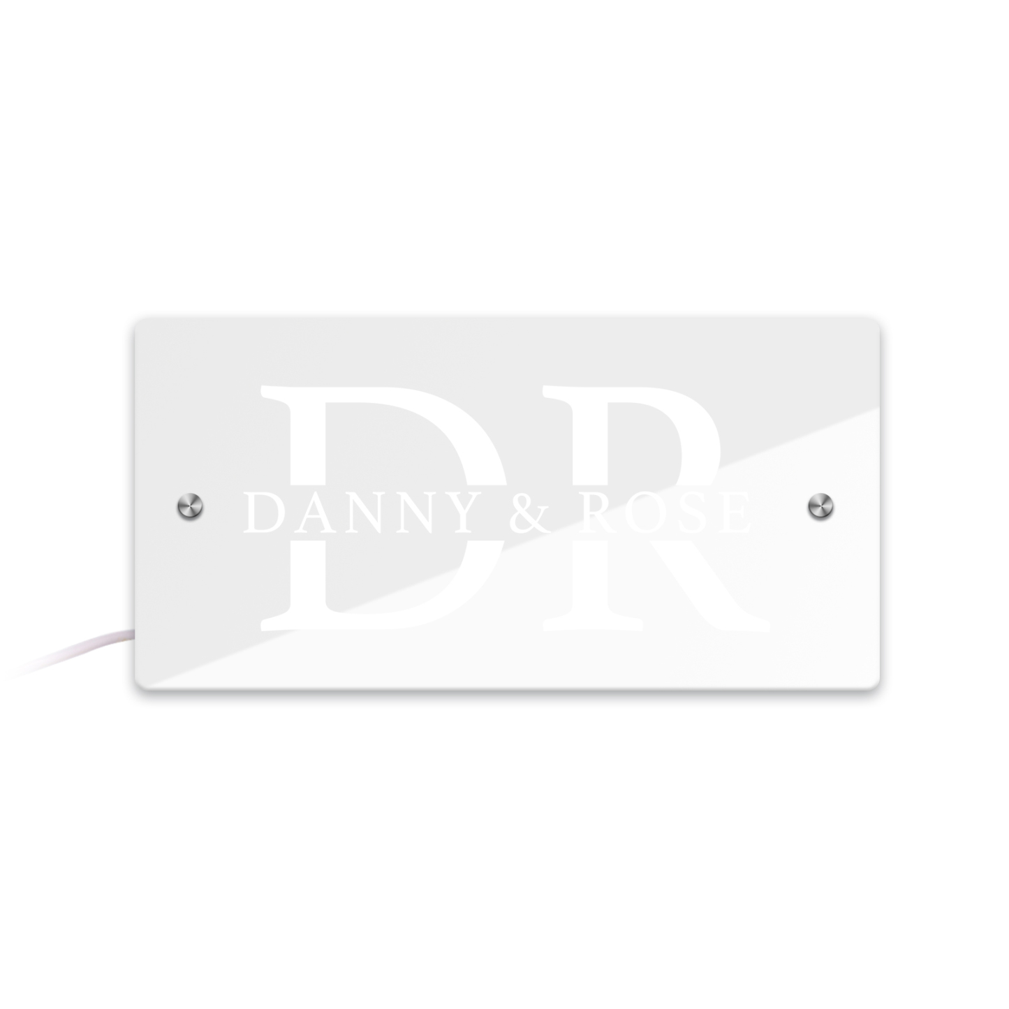 Personalized 2 Letters And 1 Text Couple Name Mirror Led Light Custom Luminous Mirror Hanging Decoration Bedroom Gift For Her