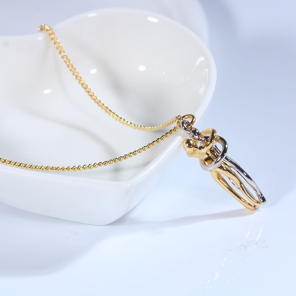 For Husband - Couple Hug Necklace Memorial Gifts " I want to hug you every day"