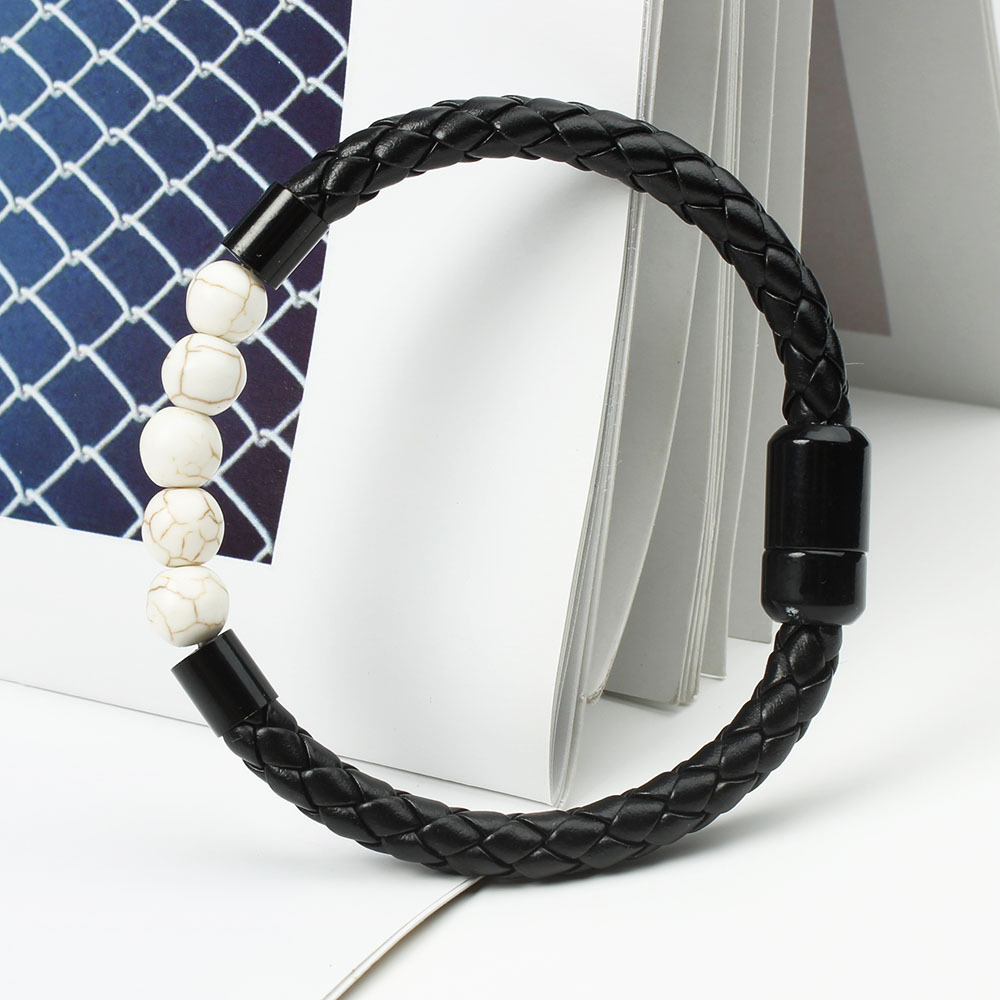 Tiger Eye Black Onyx Beaded Bracelet Men