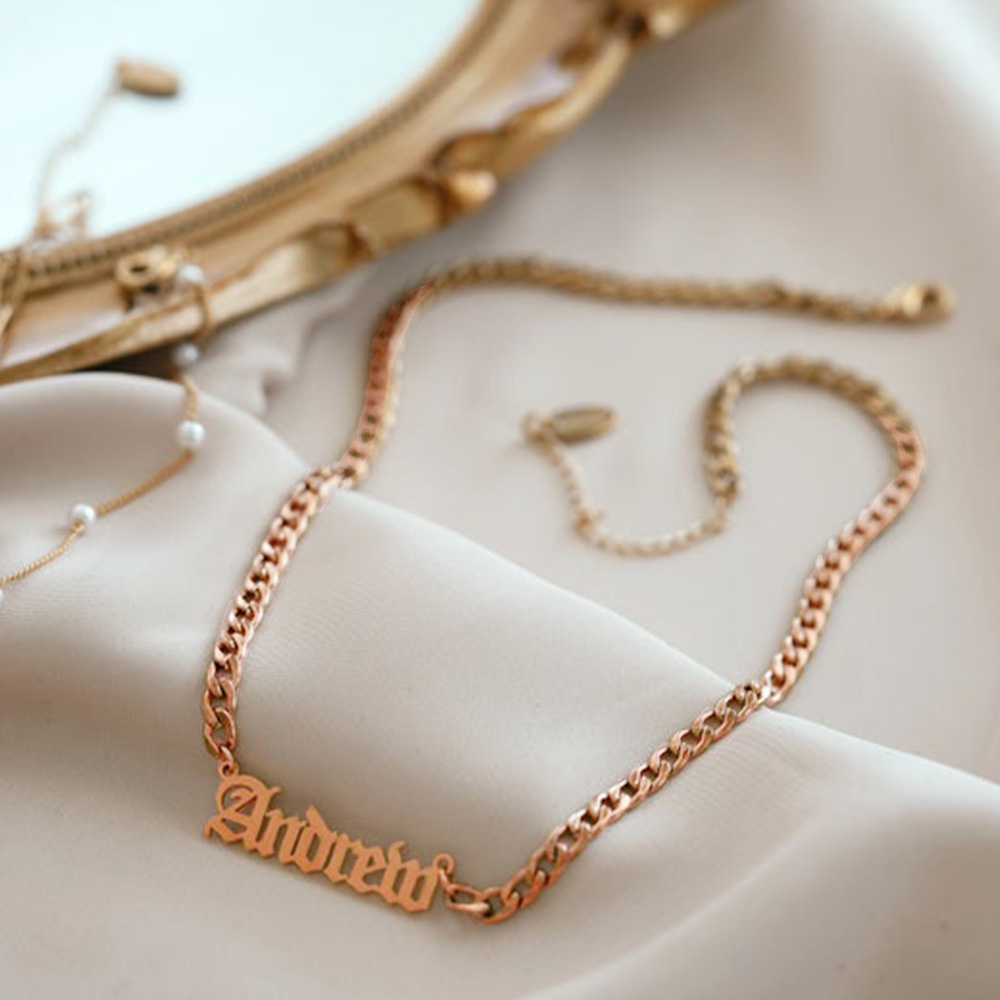 Personalized Necklace Custom 1 Name Necklace Gift For Women