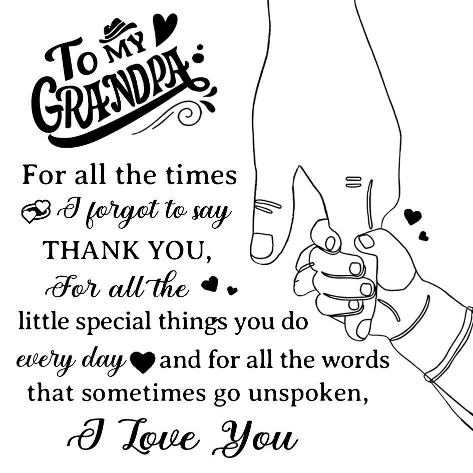 Grandpa Warm Gift Card - Father‘s Day Card