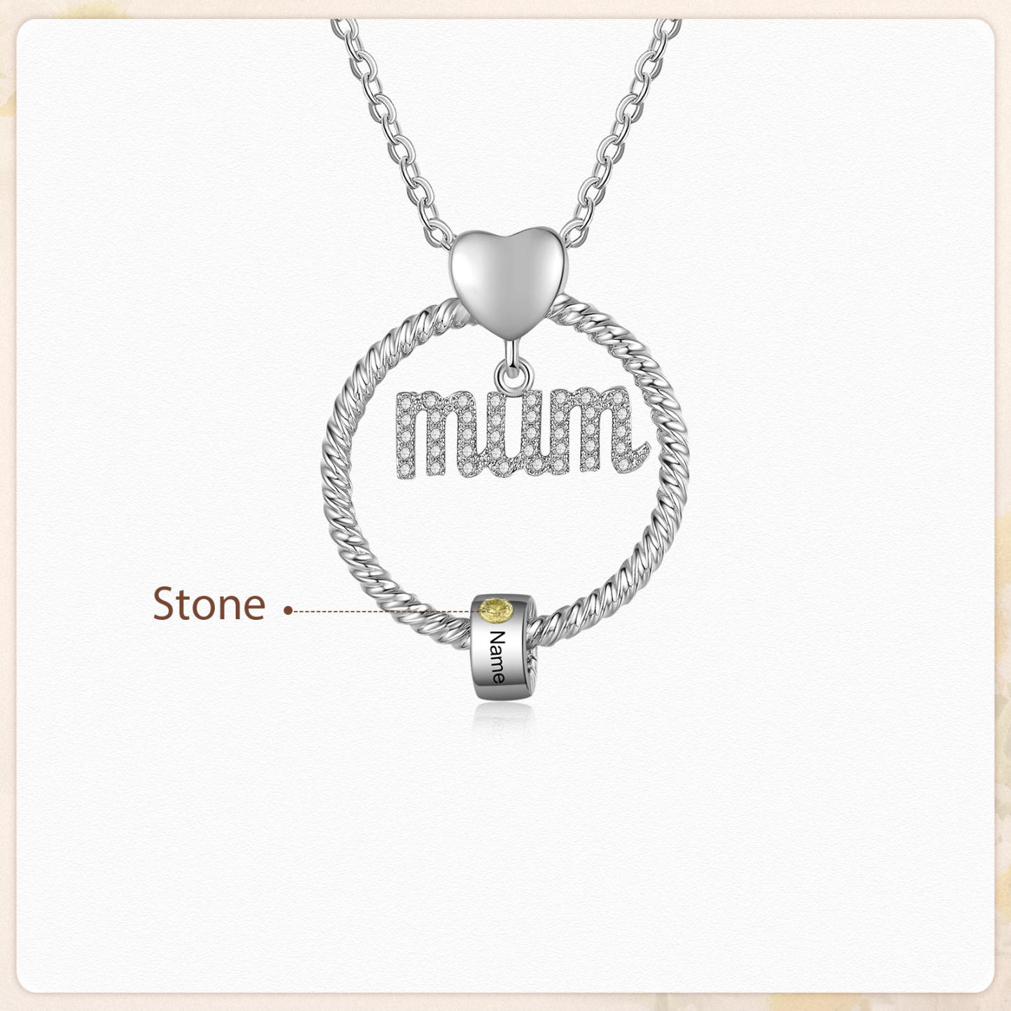 1 Name-Personalized Mom Necklace Set With Premium Custom Necklace With 1 Birthstones Engraved Names Gift For Mother