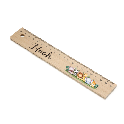 Custom 1 Name Ruler Wooden Ruler Back To School Gift for Boys Girls