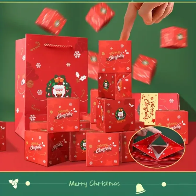 Christmas Surprise Gift Box Red Bounce Gift Box Green Pop-Up Box Bouncing Romantic Gift Box | Jessmade