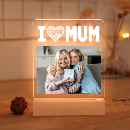 Photo-Personalized Family Night Light Custom Text LED Lamp Mother's Day Gift For Family