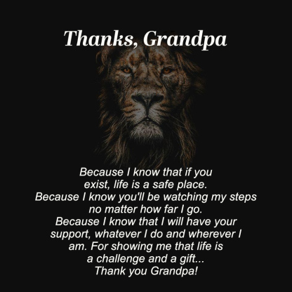 To My Grandpa Warm Gift Card, Special Card For Grandpa
