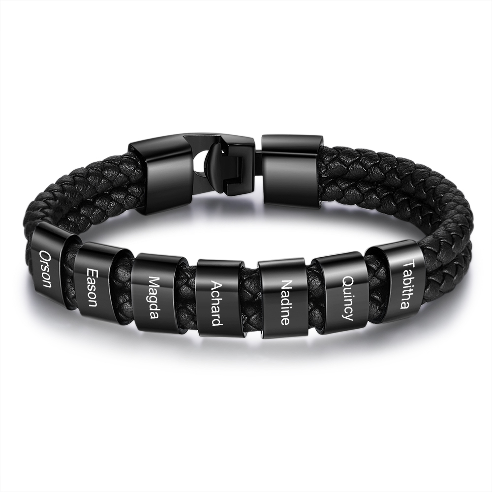 Custom 7 Bead Men's Bracelets For Him Best Gift For Dad